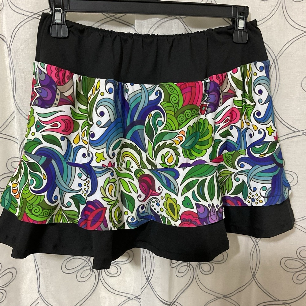 Xrs3Chic Women's Colorful Design-Golf, Tennis, Pickleball-Skort Pockets Size S